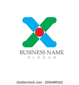 Vorlage für X-Buchstaben-Logo, Vektorsymbol-Design