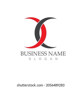 X Letter Logo Template vector icon illustration design