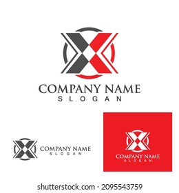 Vorlage für X-Buchstaben-Logo, Vektorsymbol-Design