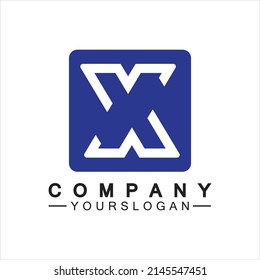 X Letter Logo Template vector icon illustration design