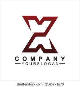Diseño de icono de la plantilla de logotipo de carta X