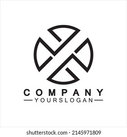 X Letter Logo Template vector icon illustration design