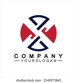 Diseño de icono de la plantilla de logotipo de carta X