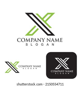 Vorlage für X-Buchstaben-Logo, Vektorsymbol-Design