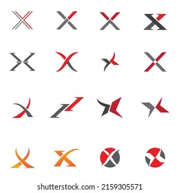 X Letter Logo Template vector icon illustration design