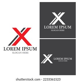 X Letter Logo Template vector icon illustration design