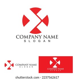 X Letter Logo Template vector icon illustration design