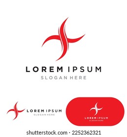 X Letter Logo Template vector icon illustration design