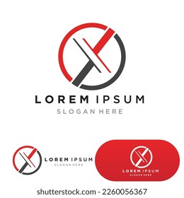 X Letter Logo Template vector icon illustration design