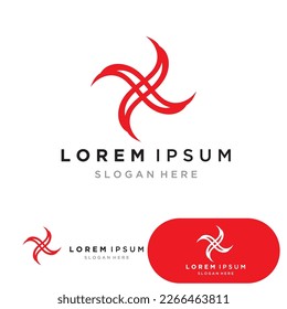 X Letter Logo Template vector icon illustration design
