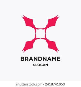 X Letter Logo Template Vector