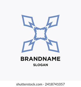 X Letter Logo Template Vector
