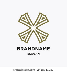 X Letter Logo Template Vector