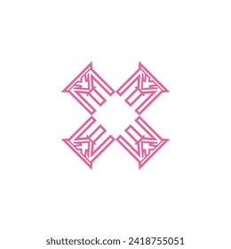 Diseño de icono vectorial de plantilla de logotipo de carta X
