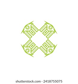 Diseño de icono vectorial de plantilla de logotipo de carta X