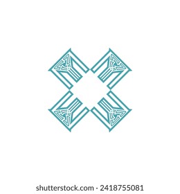 X Letter Logo Template vector icon design