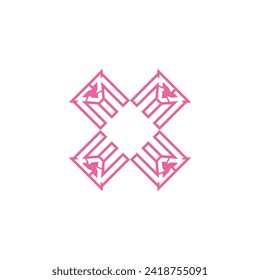 Vorlage für X-Buchstaben-Logo, Vektorsymbol