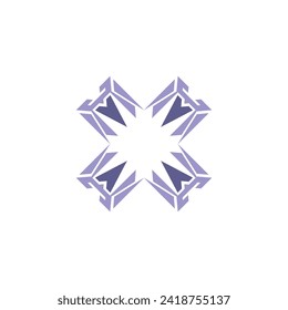 Vector de plantilla de logotipo de carta X