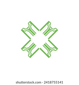 X Letter Logo Template vector
