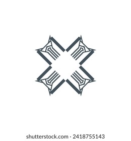 X Letter Logo Template vector