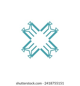X Letter Logo Template vector