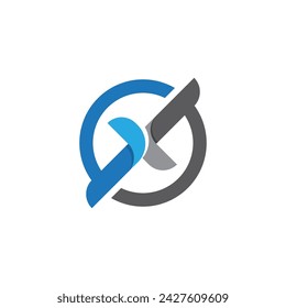 X Letter Logo Template vector icon illustration design