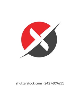 X Letter Logo Template vector icon illustration design