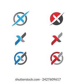 X Letter Logo Template vector icon illustration design