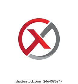 X Letter Logo Template vector icon illustration design