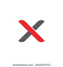 X Letter Logo Template vector icon illustration design