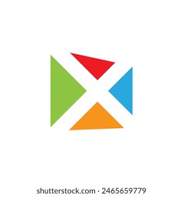 X Letter Logo Template vector icon illustration design