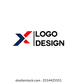 X Letter Logo Template vector icon illustration