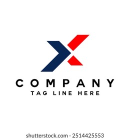 X Letter Logo Template vector icon illustration