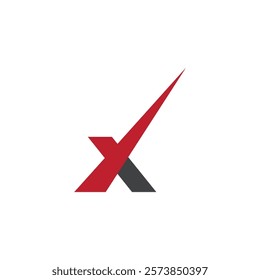 X Letter Logo Template vector icon illustration design