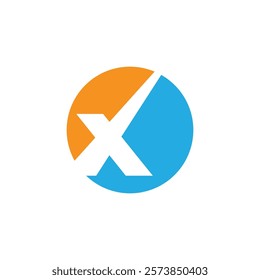 X Letter Logo Template vector icon illustration design