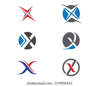 X Letter Logo Template vector icon design