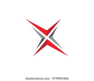 X Letter Logo Template vector icon design