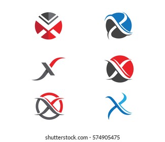 X Letter Logo Template vector icon design