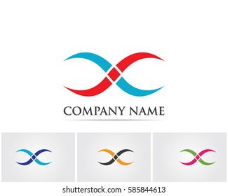 X Letter Logo Template vector icon design