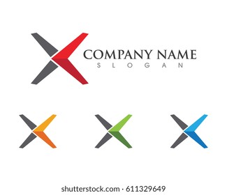 X Letter Logo Template vector icon design