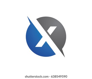 X Letter Logo Template vector icon design