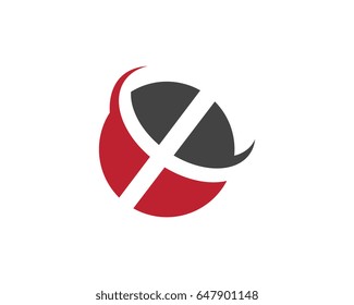 X Letter Logo Template vector icon design