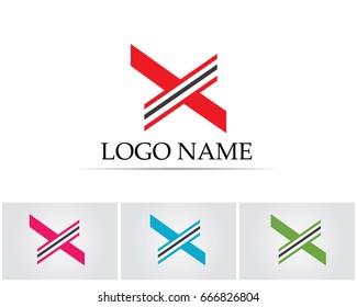 X Letter Logo Template vector icon design