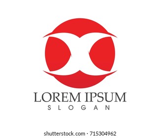 X Letter Logo Template vector icon design
