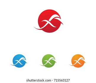X Letter Logo Template vector icon design