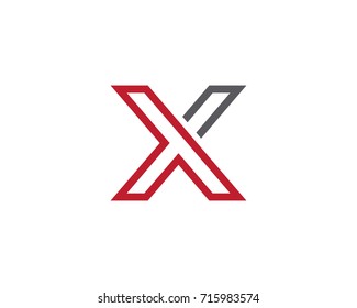 X Letter Logo Template vector icon design
