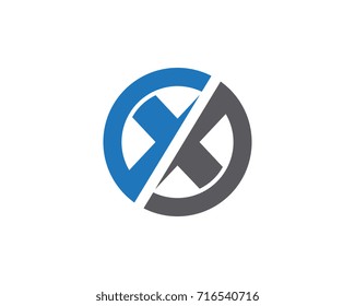 X Letter Logo Template vector icon design