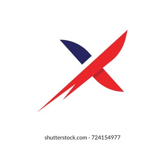 X Letter Logo Template vector icon design