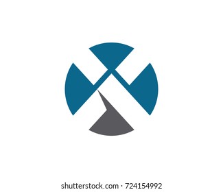 X Letter Logo Template vector icon design