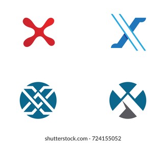 X Letter Logo Template vector icon design